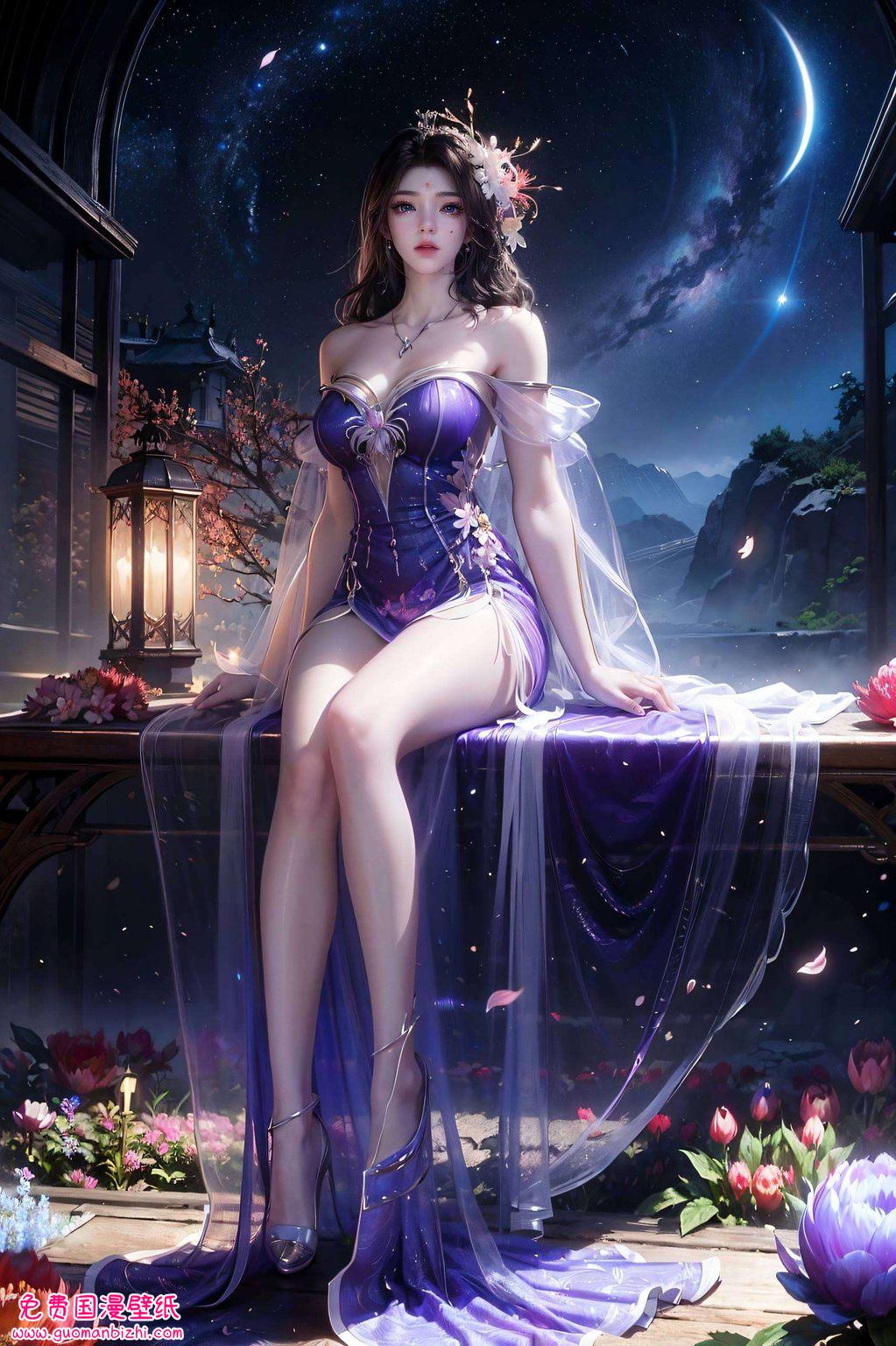 紫灵辫子：AI图片参考，免费壁纸秀，苹果锁屏壁纸集