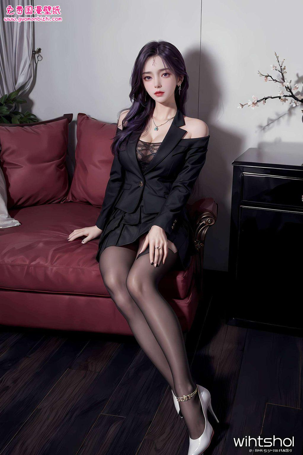 桌面云曦哭高清壁纸竖屏：AI壁纸素材，免费壁纸秀，Win10壁纸，古风漫画壁纸集。