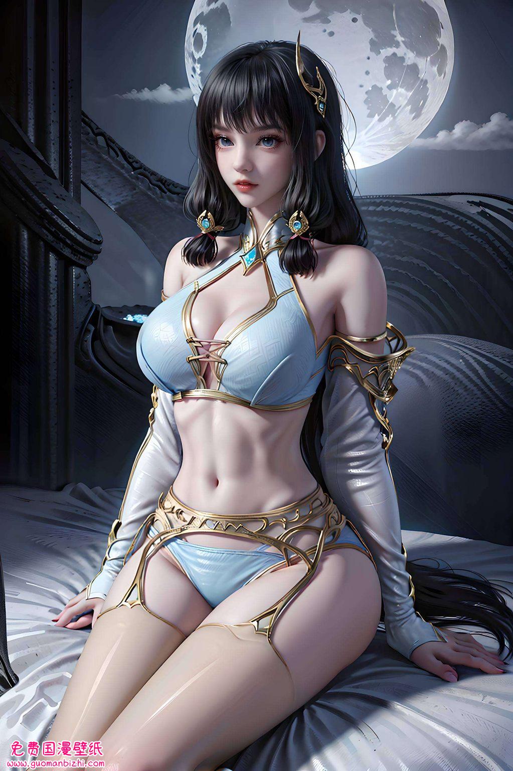 AI创造AIGC二次元壁纸，云落风起手机桌面壁纸集