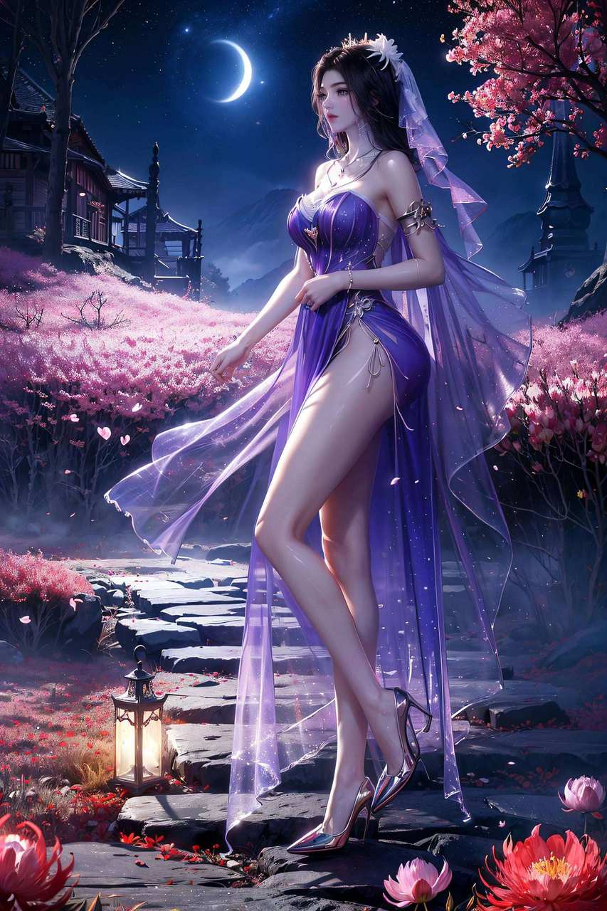 紫灵出浴特写完美像素手机潮图