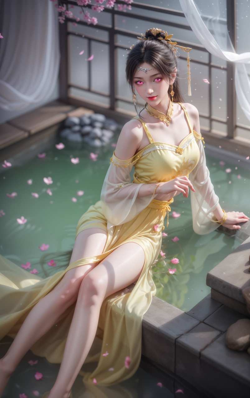 ai手机壁纸:国漫女神之金瓶儿(4K超高清 颜值欣赏)