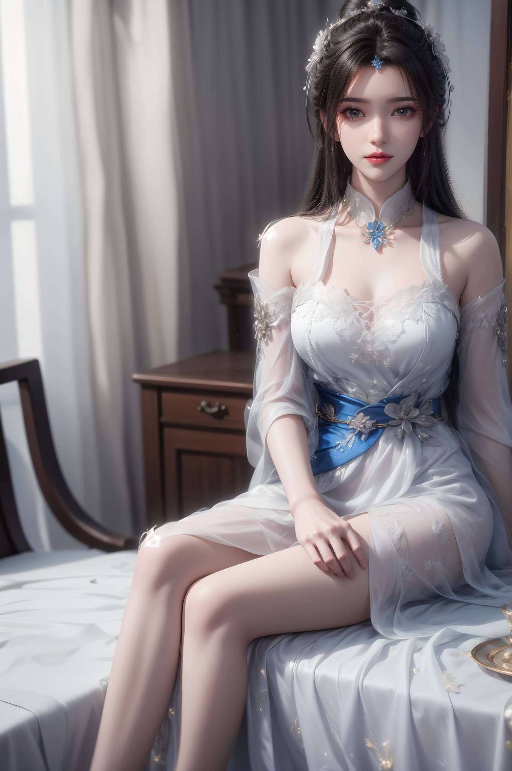 李慕婉国漫高清壁纸：AI生成壁纸，精细角色，苹果炫彩壁纸集