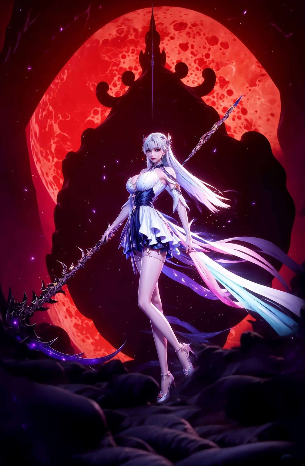 圣采儿泪洒时刻：AI生成高清唯美壁纸，iPhone专享，免费下载。