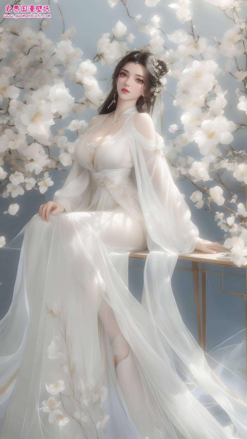 诛仙李慕婉AI角色AIGC，护眼壁纸，苹果风可爱设计集