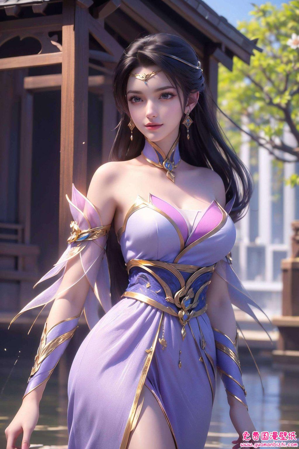 仙武传楚灵玉第二季AI壁纸素材：粉色护眼平板壁纸精选