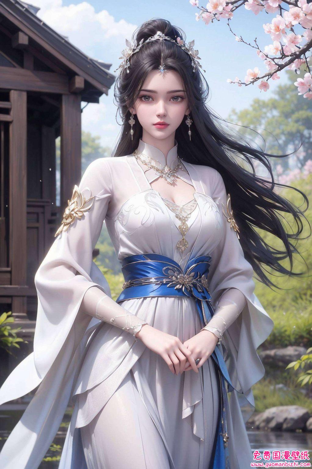 李慕婉精选AI绘画免费壁纸包，动漫全屏iPhone桌面背景集