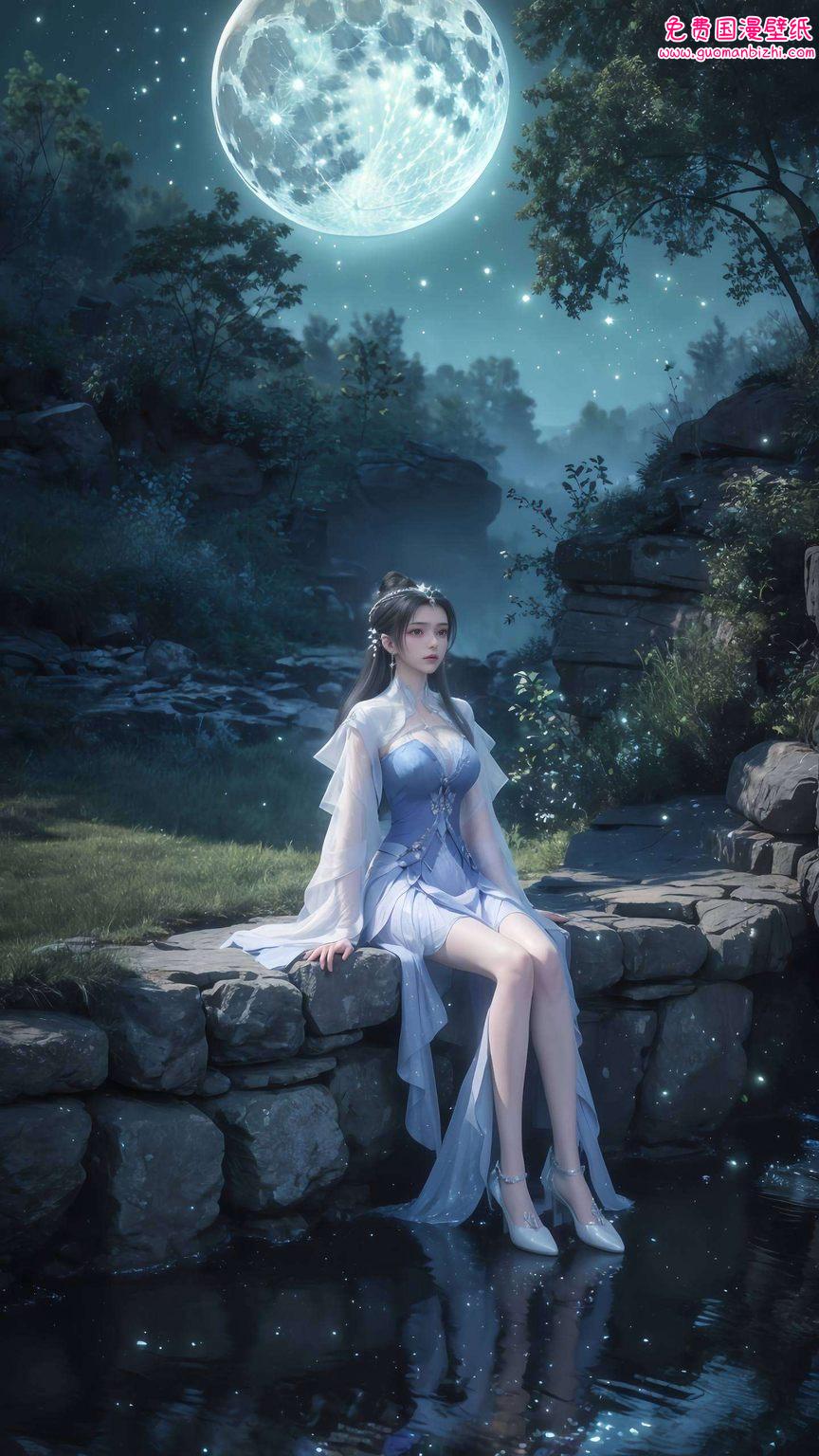 李慕婉高清壁纸全屏：AI图片素材完美像素平板潮图壁纸集