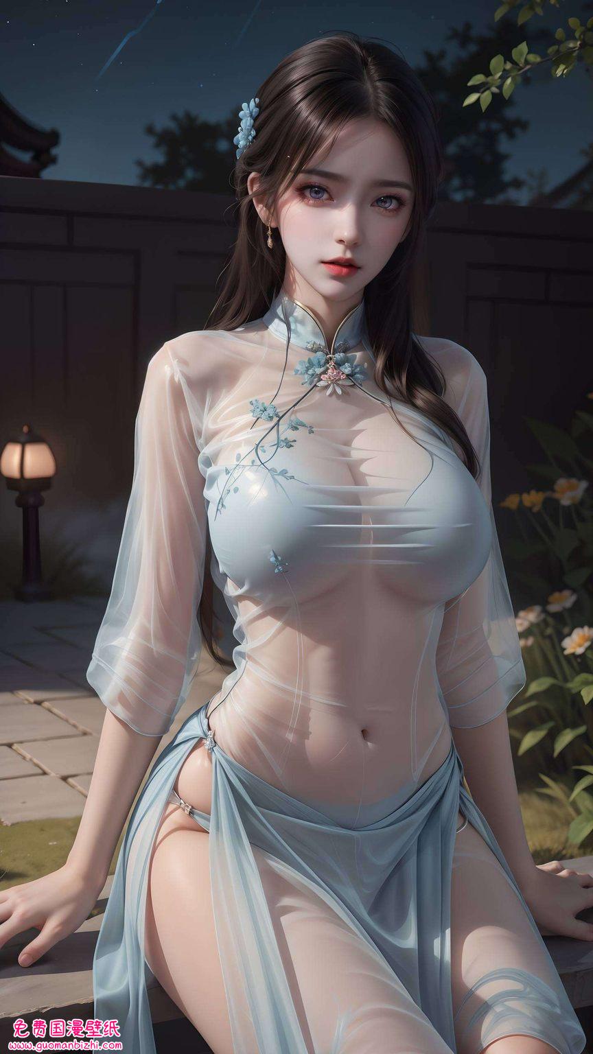 云曦石昊相拥，AI动漫人物AIGC免费壁纸，苹果锁屏必备合集