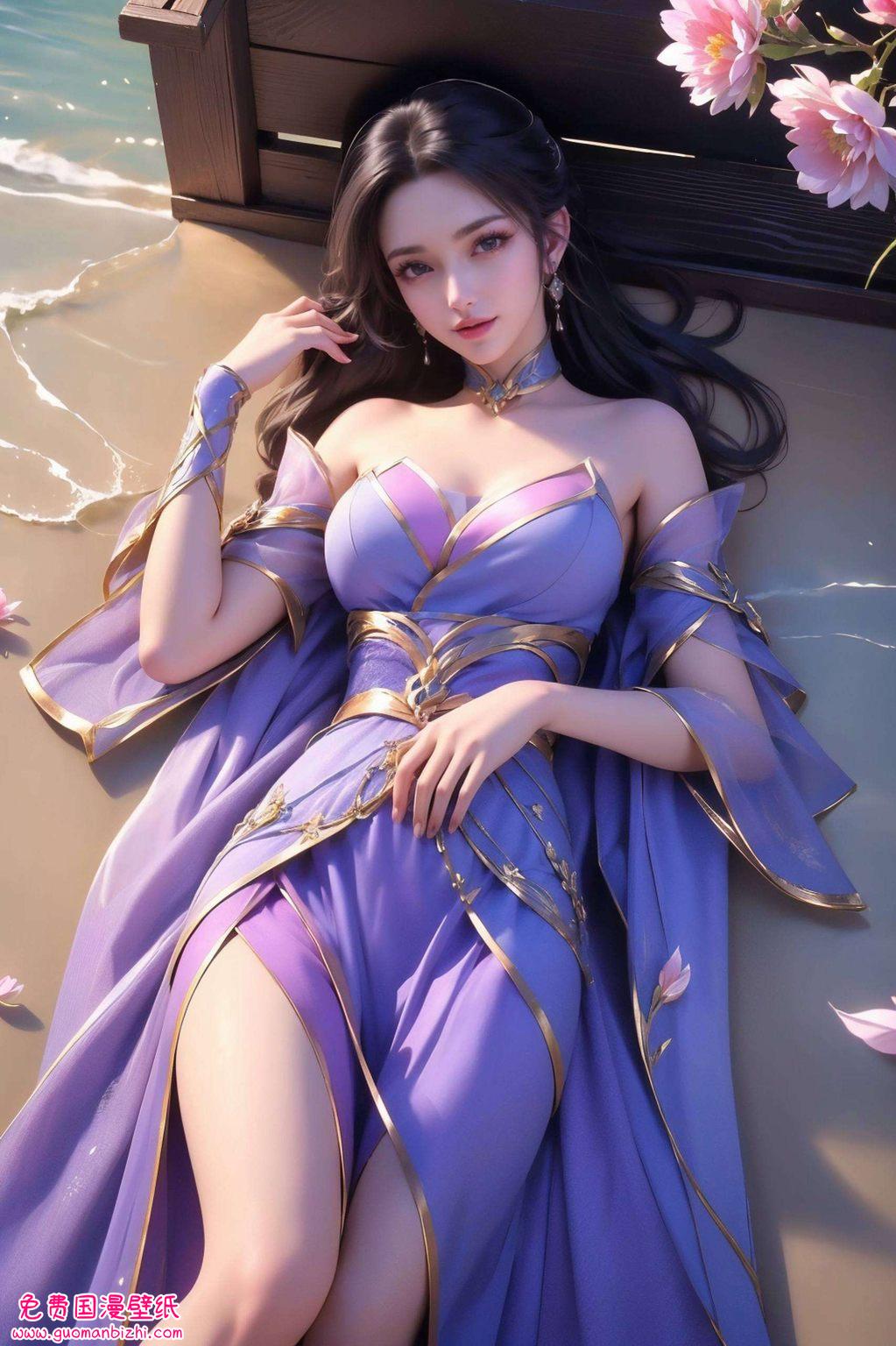 国漫女神壁纸秀：仙武传楚灵玉AI图例，免费iPhone艺术壁纸集