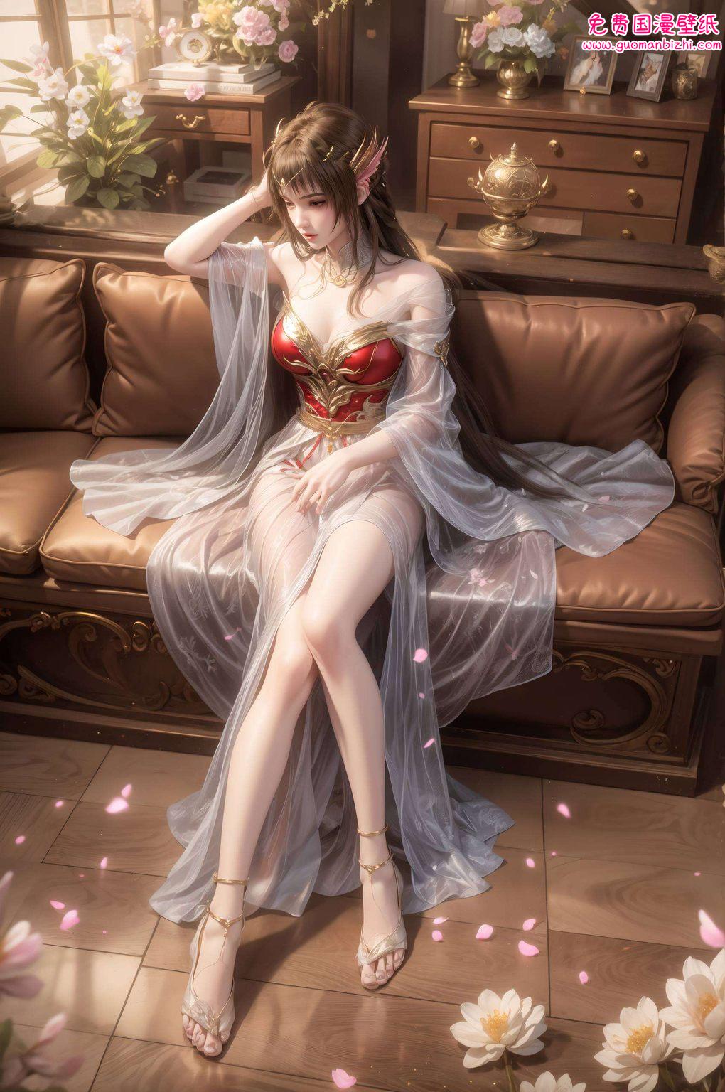 云落梨花：AI动漫人物AIGC精选，免费唯美壁纸包，安卓手机专属