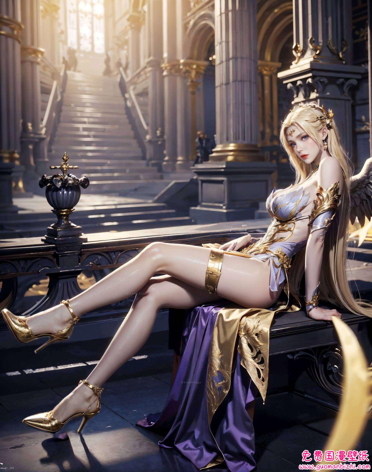 国漫最美千仞雪：AI创造壁纸，护眼电脑桌面主题呈现千仞雪风采。