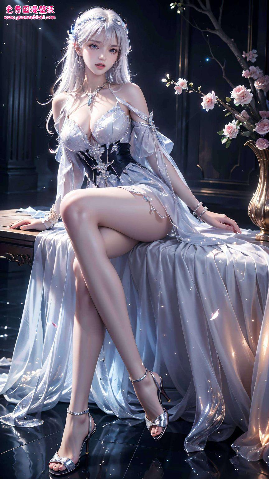 圣采儿刺客女王：AIGC素材免费壁纸秀，苹果潮图壁纸集