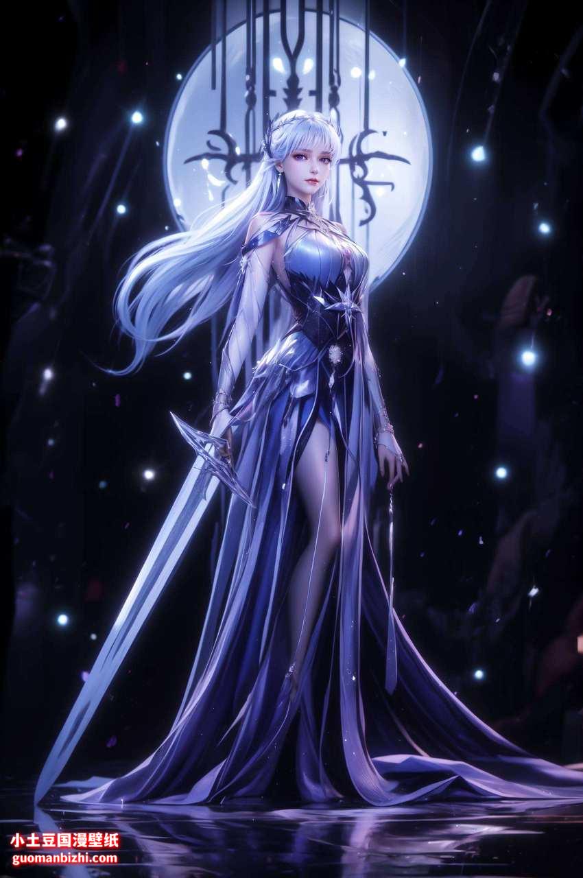 圣采儿腾讯壁纸：女生游戏炫彩iPhone精选