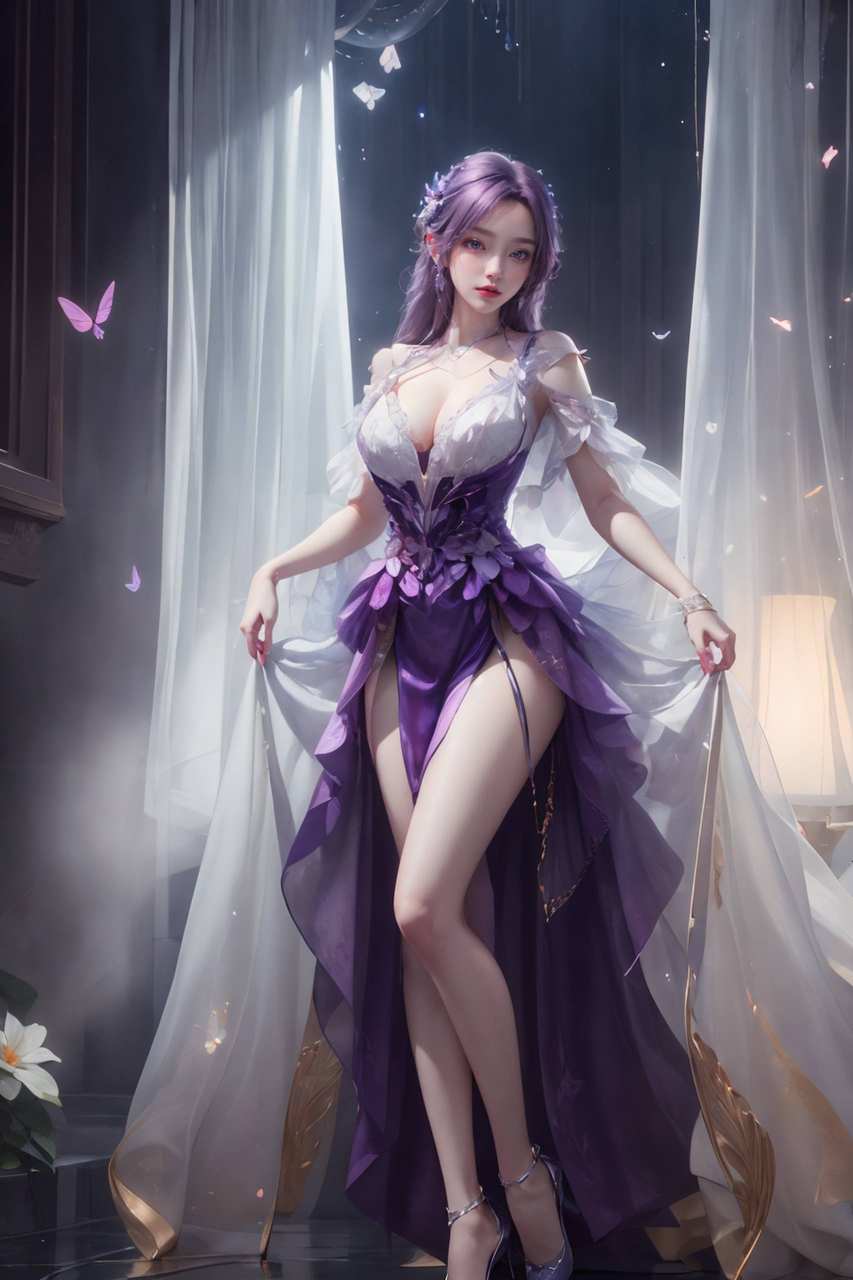 ai绘画素材:完美世界云曦，壁纸控必备：云曦