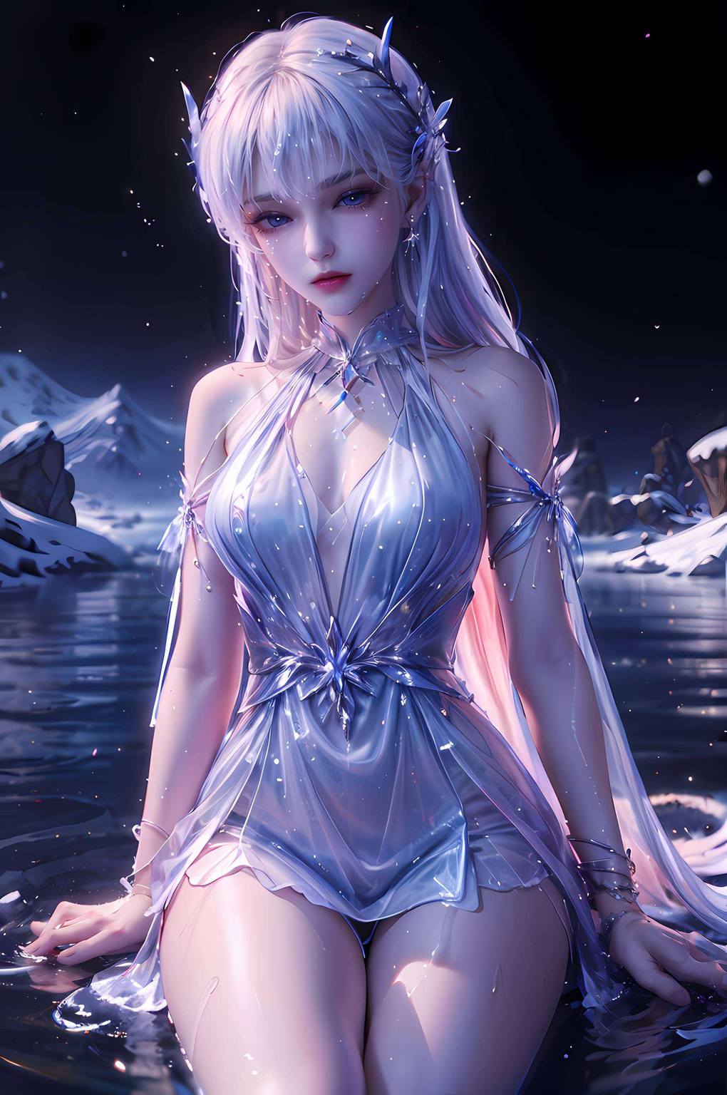 圣采儿黑白线条图片——AI壁纸免费下载，平板锁屏专用壁纸集