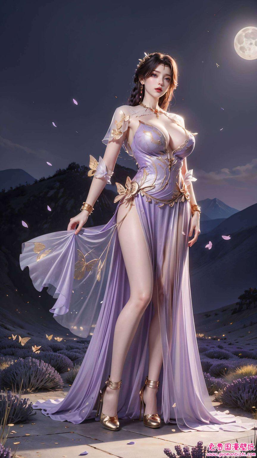 清漪云曦火灵儿：AI图片壁纸，护眼之选，苹果锁屏艺术。