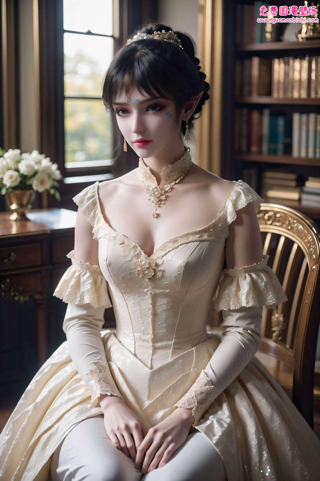 AICG精细角色平板桌面壁纸：凤清儿可爱动漫头像，女风满满清甜可人