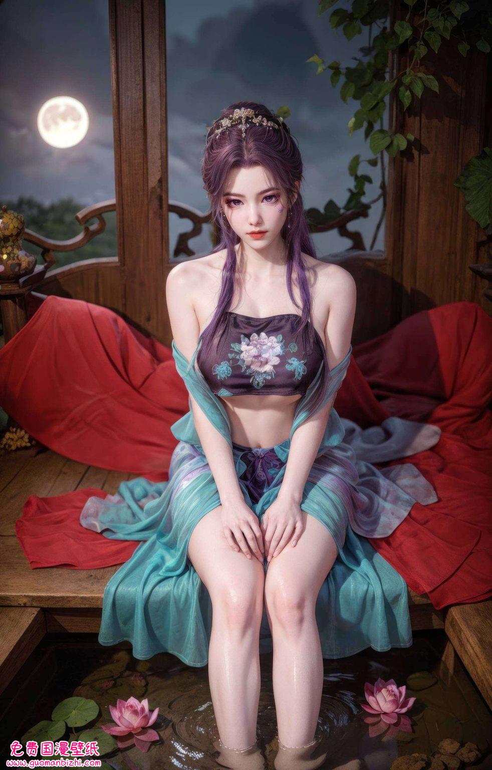 AI绘画精细角色，师兄啊师兄云霄身材壁纸，PC桌面艺术盛宴