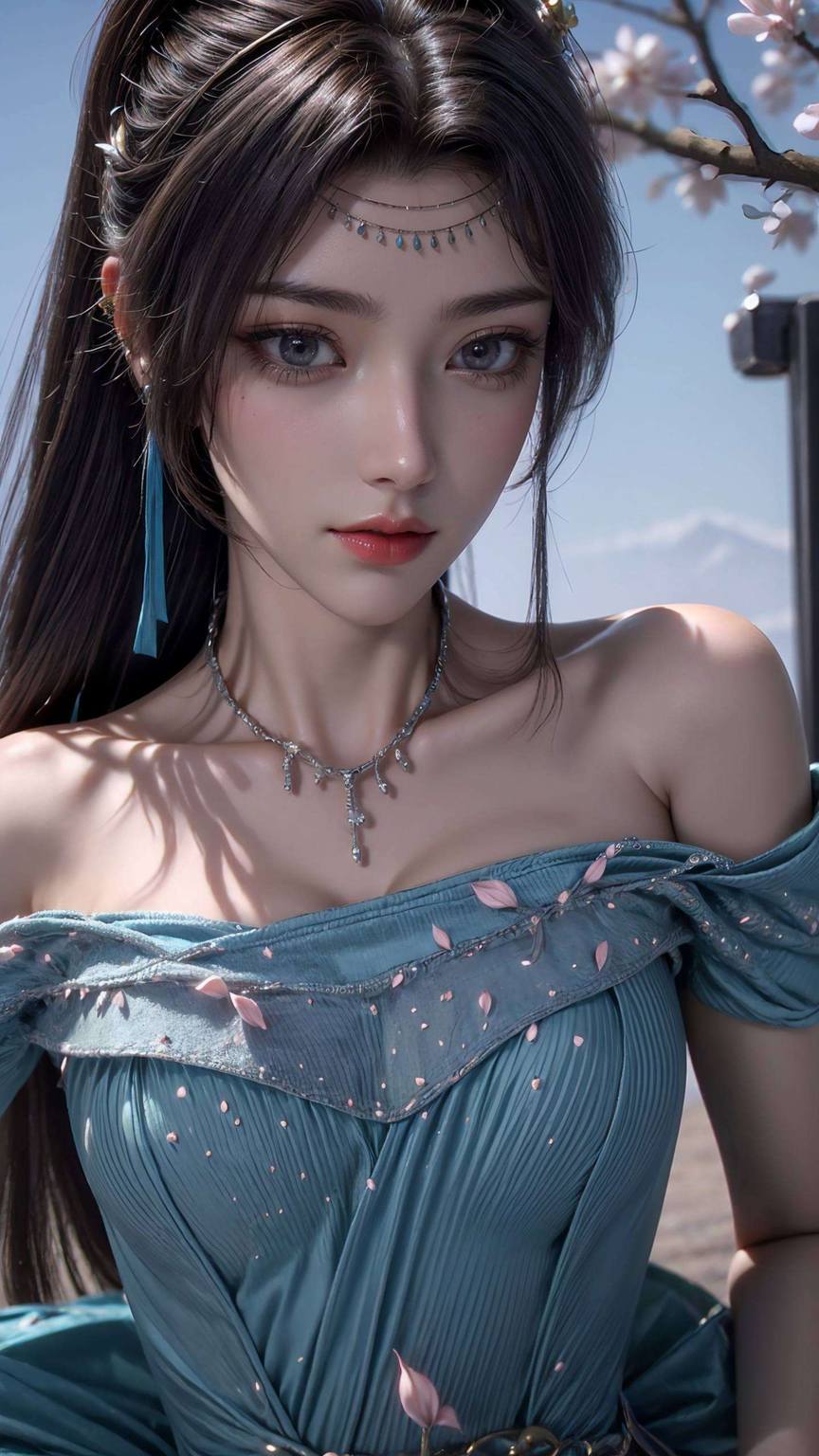 黑衣云韵：AI素材免费壁纸秀，高清手机背景图片精选