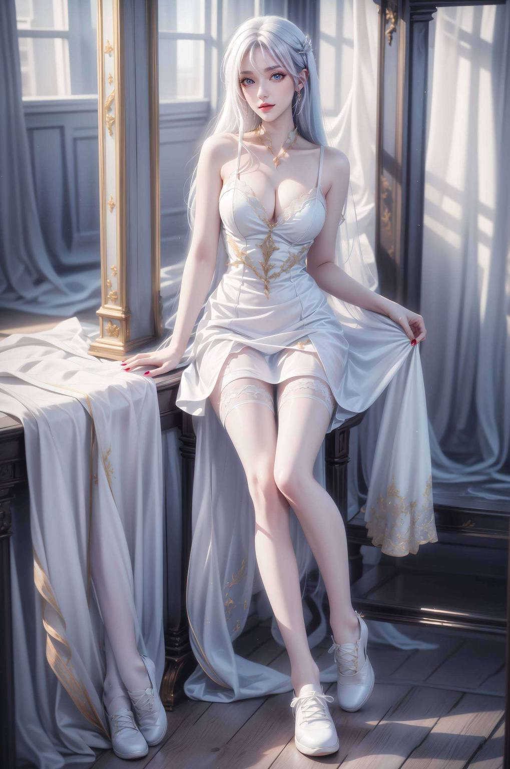 AI图片模型精细渲染，圣采儿壁纸37集角色PC锁屏高清壁纸集