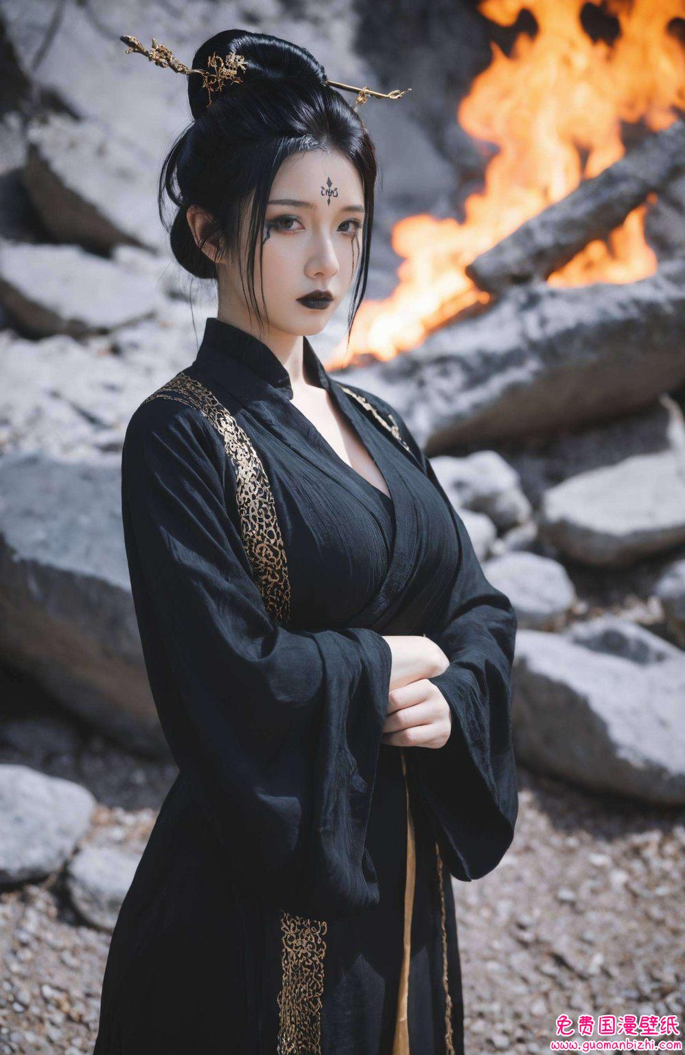 黑神话悟空四妹：AIGC壁纸，护眼Win10动画壁纸，高清呈现