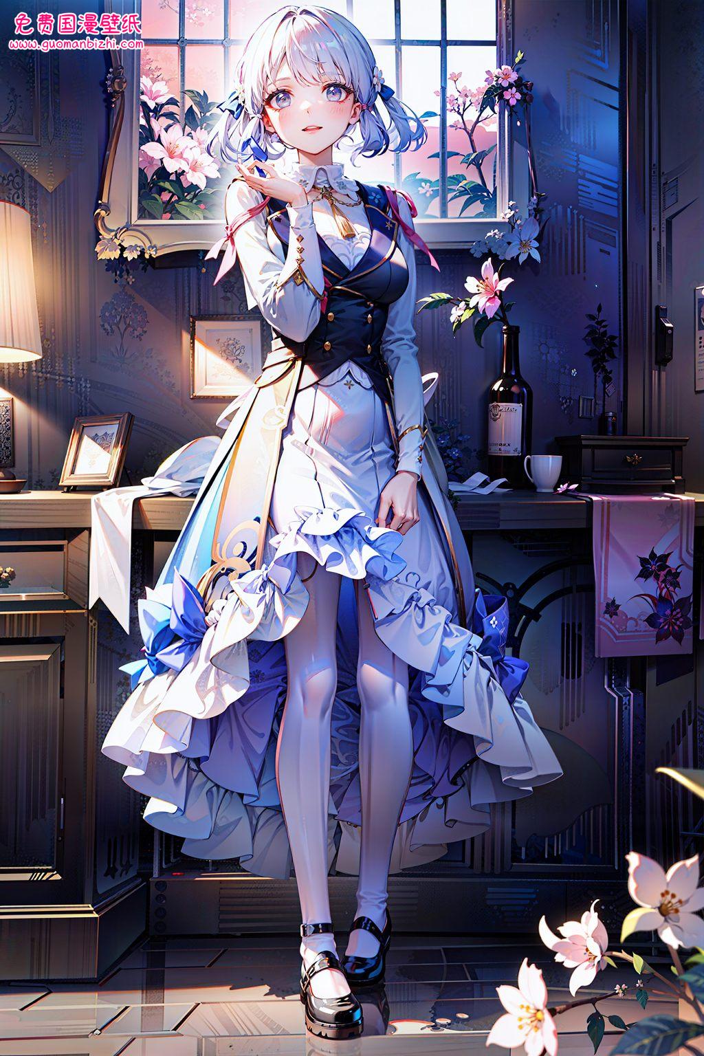 宵宫神里凌华：壁纸护眼，二次元古风漫画之美，iPhone专属壁纸精选。