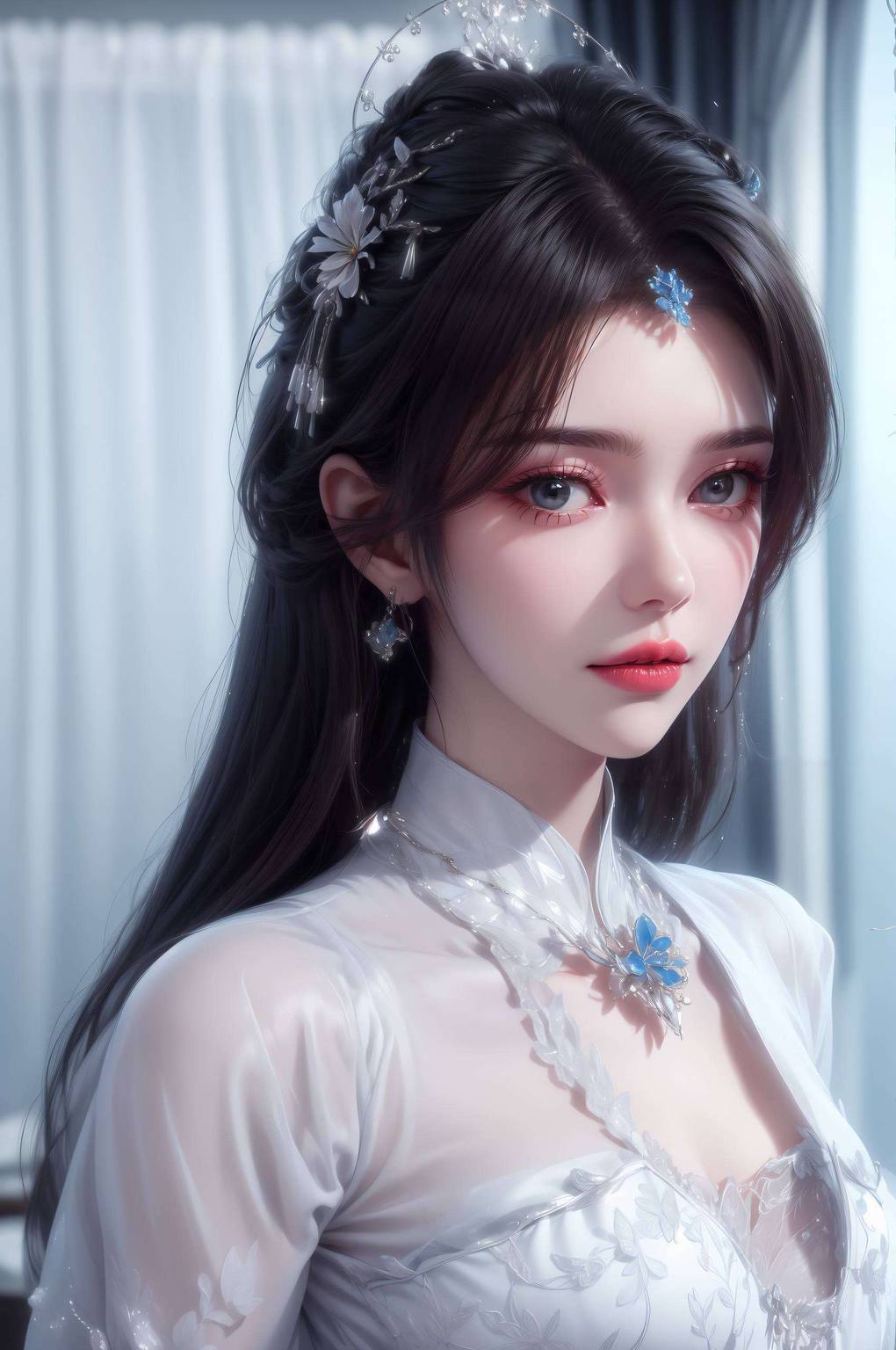 李慕婉原图全身炫彩壁纸，完美像素适配Win10桌面壁纸