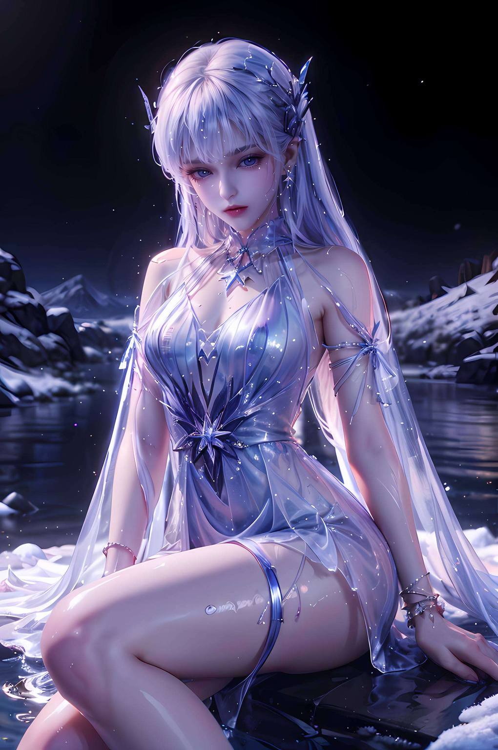 古香古色AIGC壁纸，二次元圣采儿全身壁纸，手机专属古韵盛宴