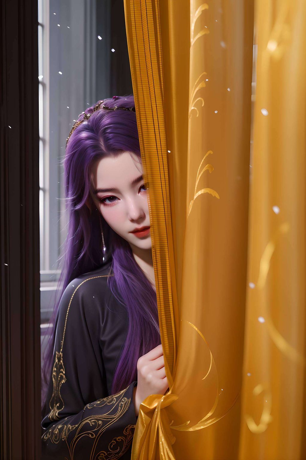 AI壁纸AIGC精细描绘，师兄啊师兄云霄锁屏，平板展现最美壁纸风采。