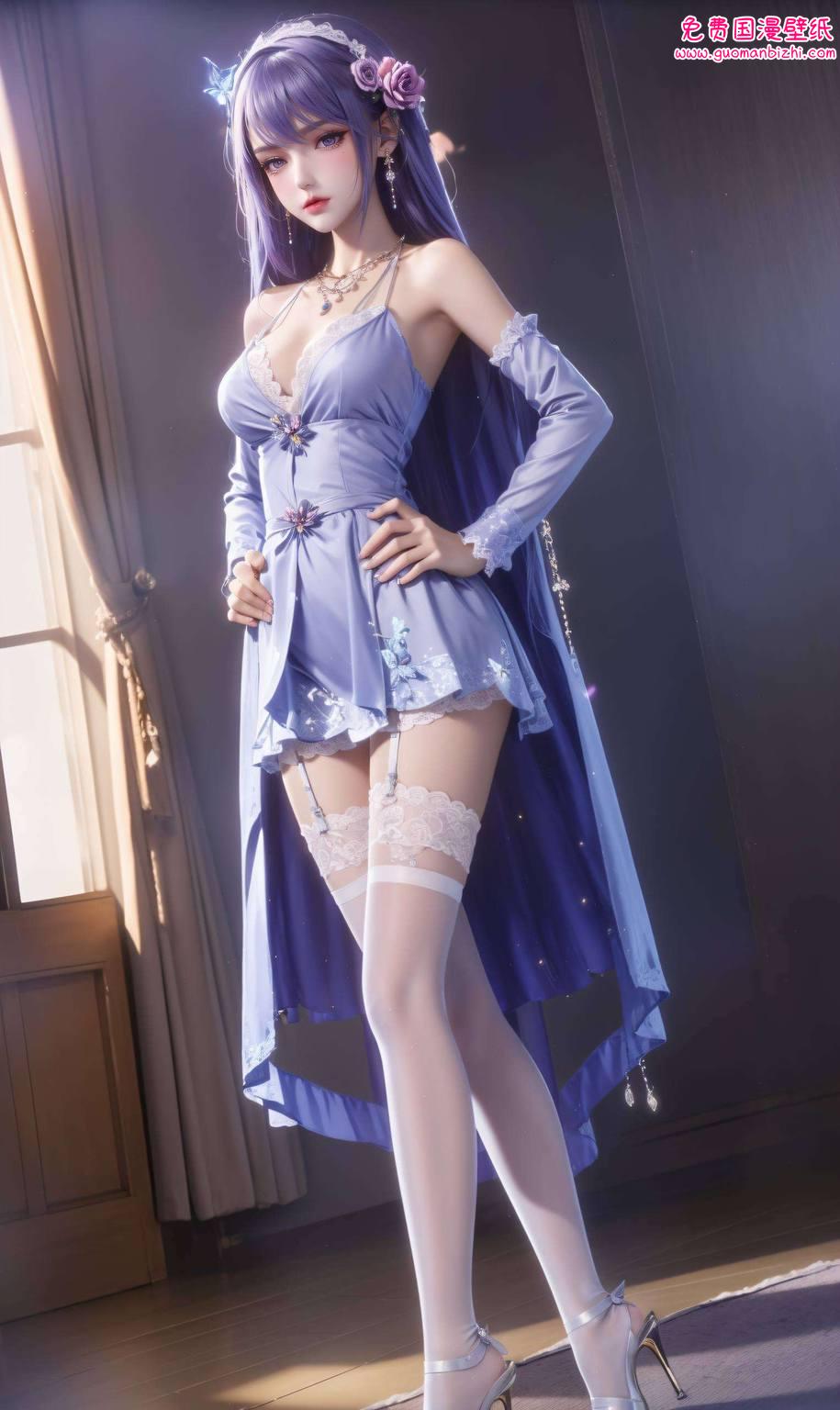 圣采儿秋千：AI图片壁纸，精细角色描绘，iPhone桌面必备