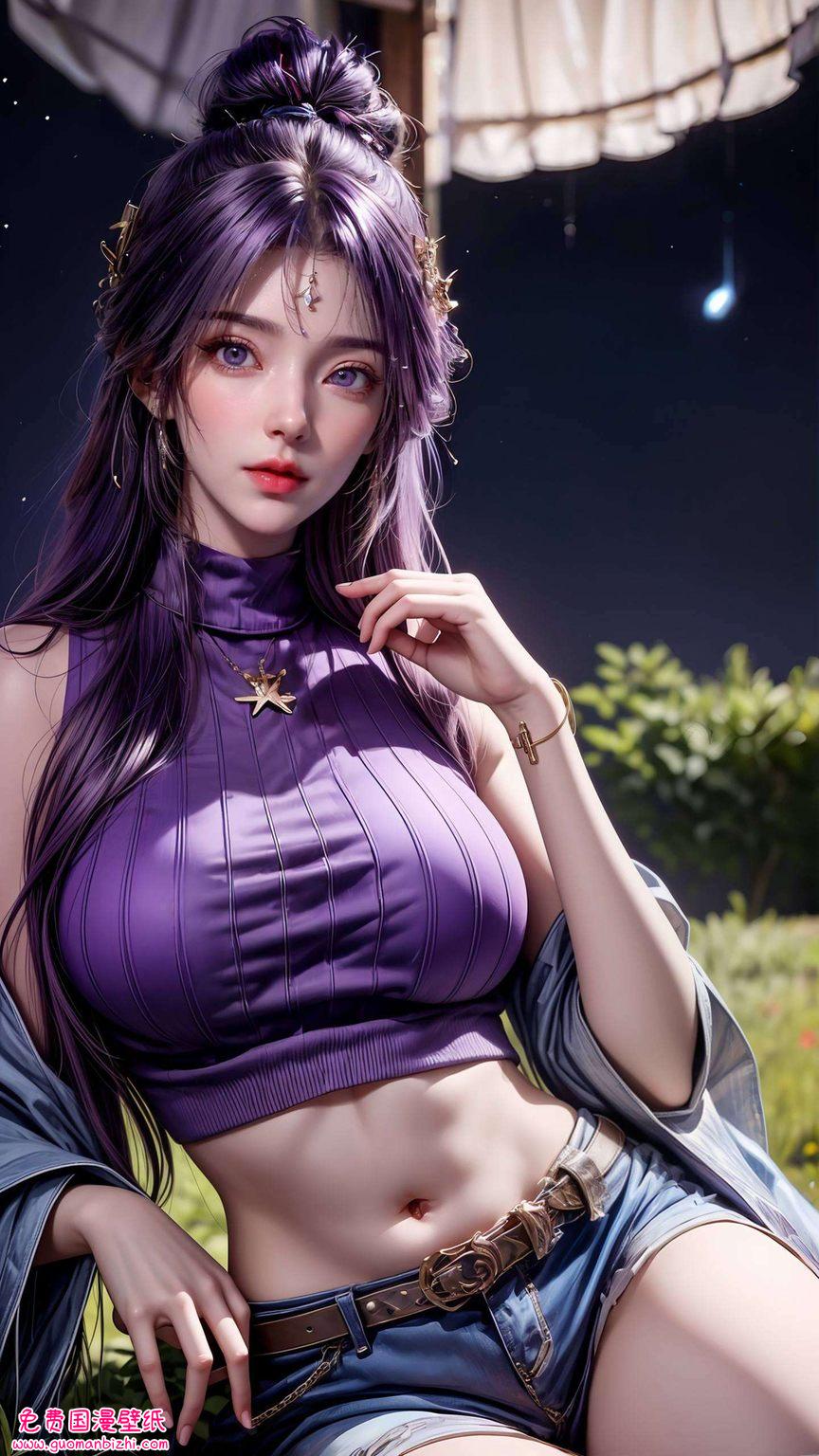 AI绘画壁纸：精细角色装饰，苹果桌面云曦动态版免费下载