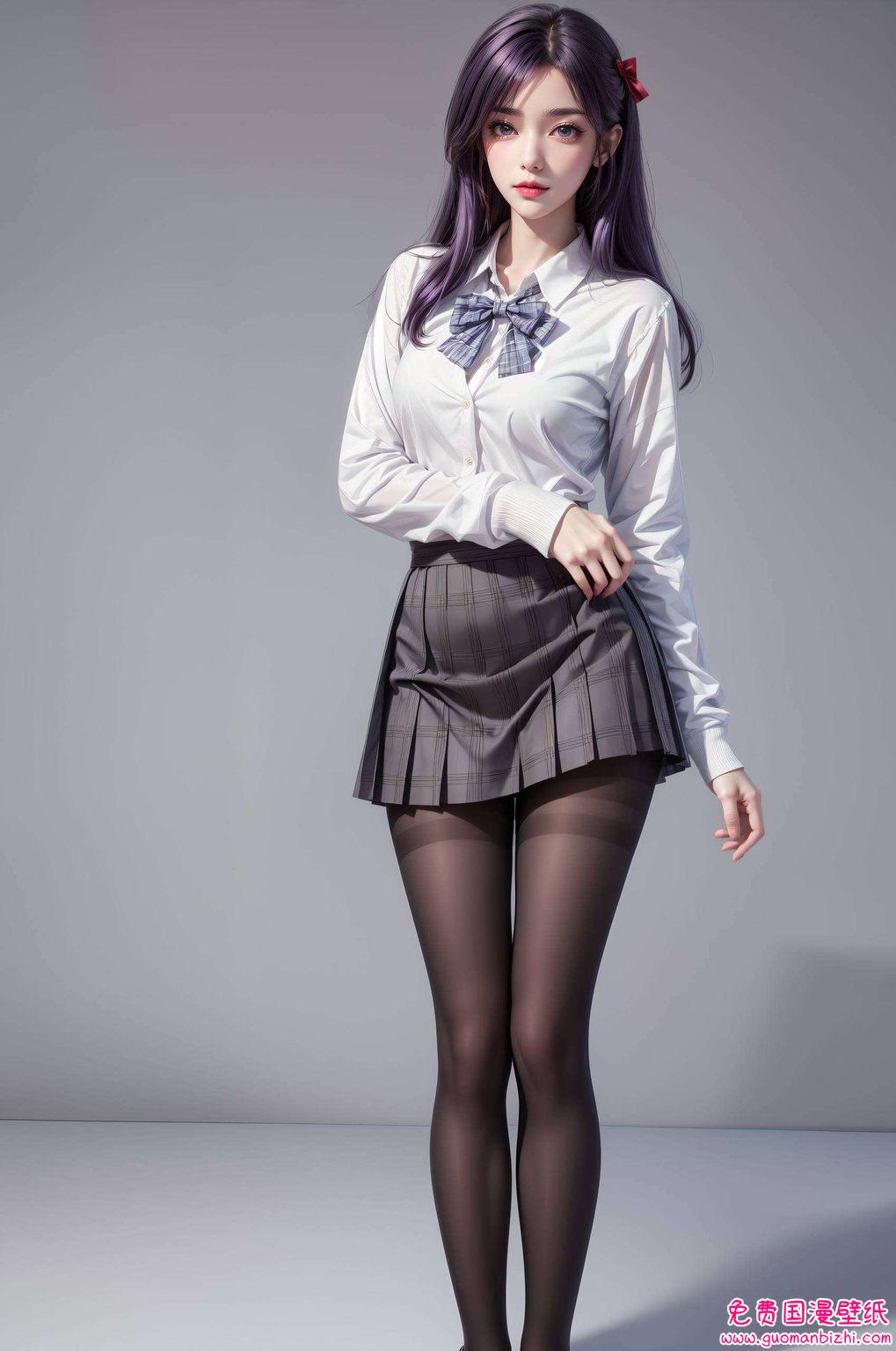 最新版云曦建模——AI角色极简壁纸，高清电脑桌面必备