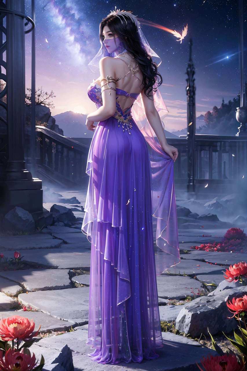 国漫女神紫灵ai壁纸免费下载ipadins风