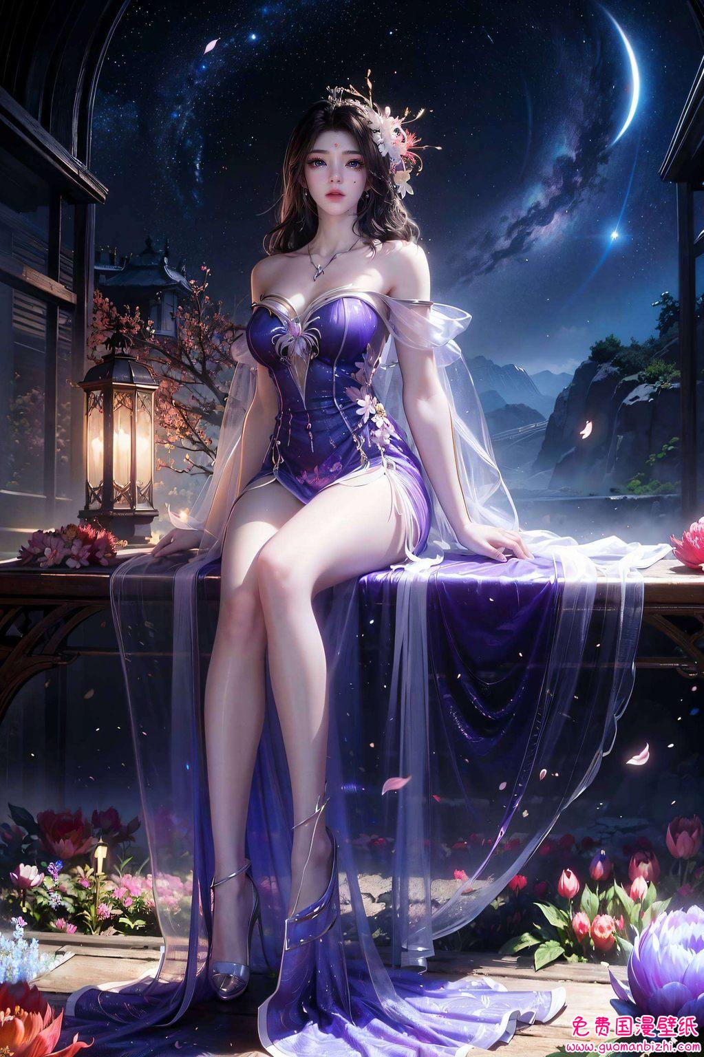 紫灵头像图片——AI图例AIGC完美像素平板壁纸集锦