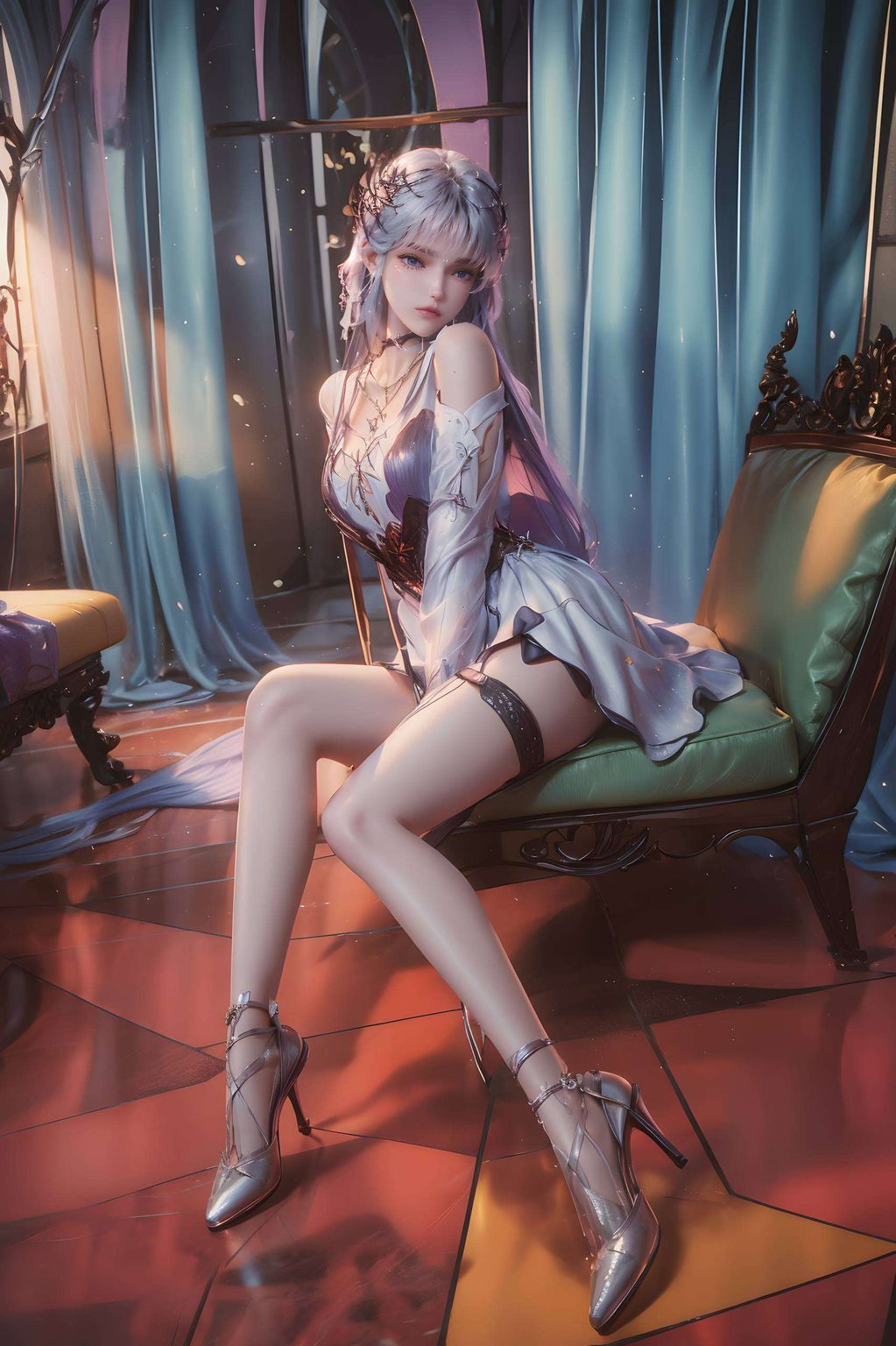 圣采儿动漫壁纸高清竖屏，AI绘画与免费壁纸包，IPad可爱风大集合！