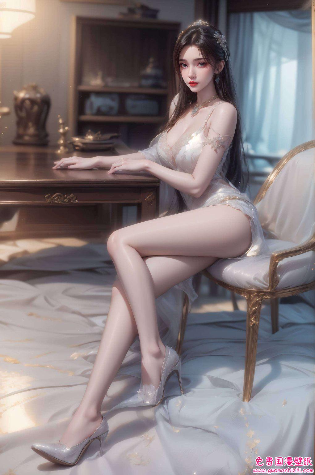 李慕婉蓝色高清全身壁纸：静态免费下载，PC桌面壁纸盛宴