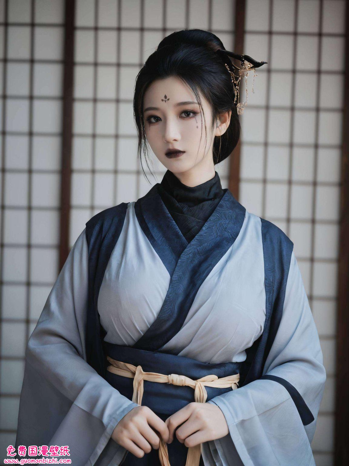 黑神话悟空四妹动态AI壁纸素材，极简风格点赞最高手机桌面背景。