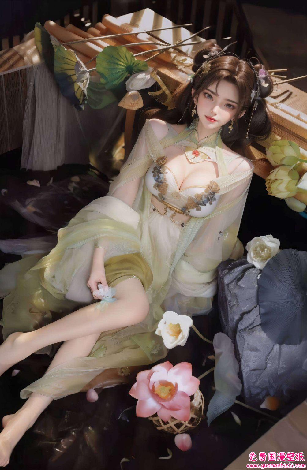 AI参考壁纸：二次元仙逆程灵高清4k粉色安卓平板壁纸