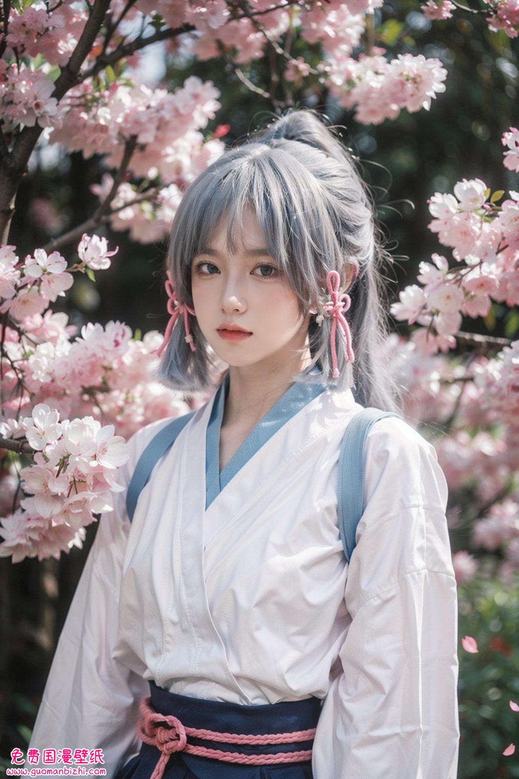 神里凌华AI图例二次元壁纸，苹果锁屏的艺术风采