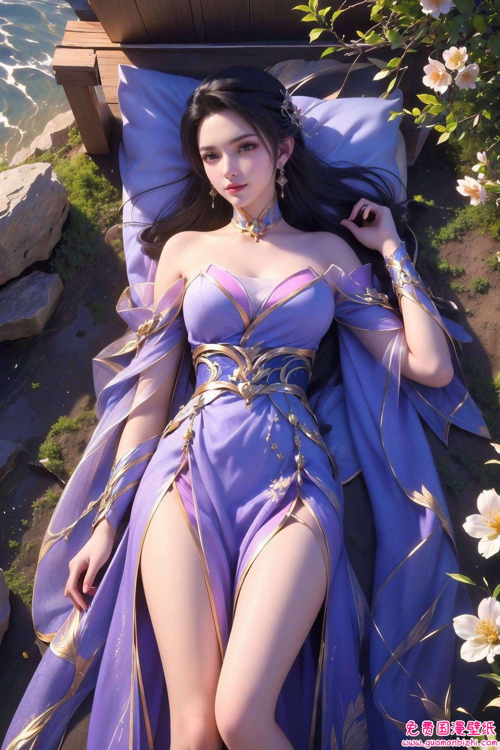 仙武传楚灵玉：完美高清古风漫画壁纸，免费秀平板草丛之美