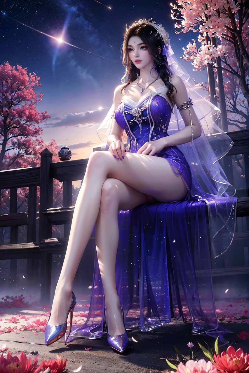 ai电脑壁纸:紫灵绘画体型素材分享