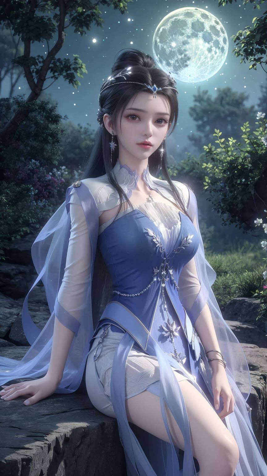 AI素材：王林搂李慕婉，古风漫画壁纸免费秀，手机壁纸精选集。