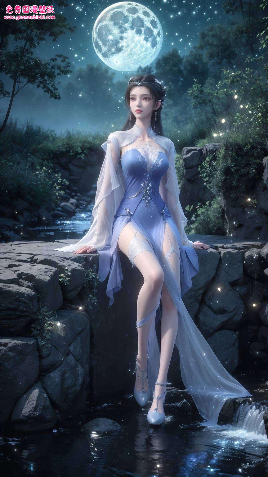 国漫壁纸美女李慕婉：AI参考，护眼壁纸，手机古风漫画壁纸集。