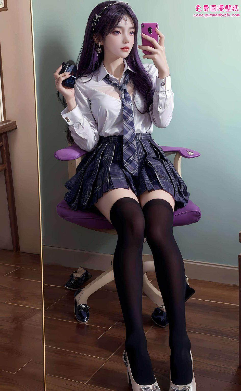 AI壁纸动漫盛宴，云曦背影高清，平板ins风完美呈现。