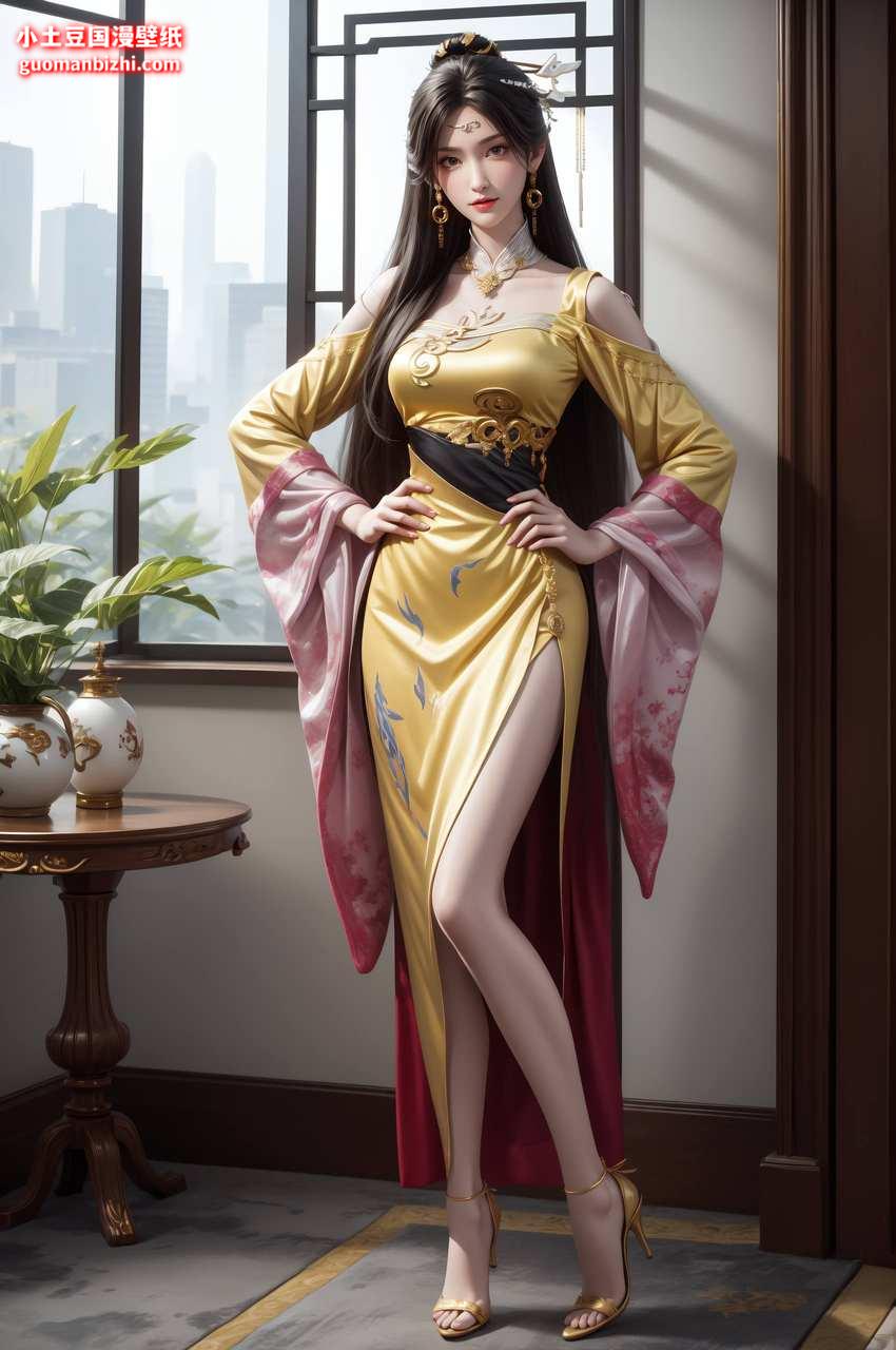 国漫ai壁纸:金瓶儿4K超清电脑桌面壁纸