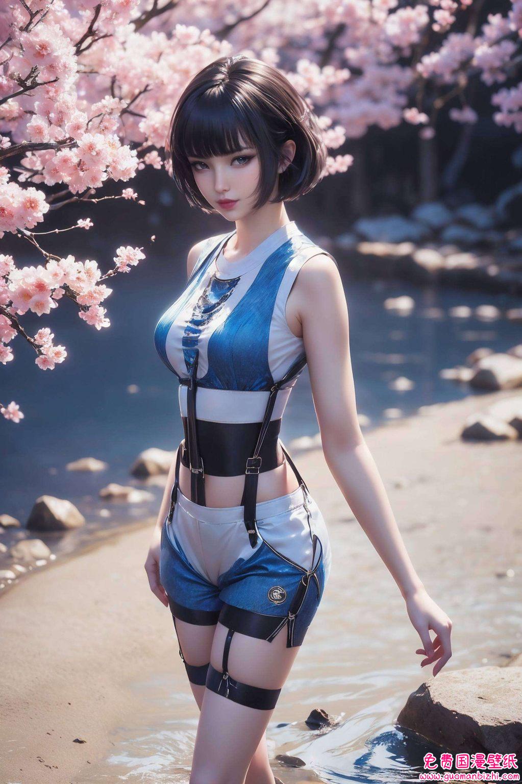 AI素材精选：姬青清凉壁纸，免费壁纸秀，手机墙纸盛宴