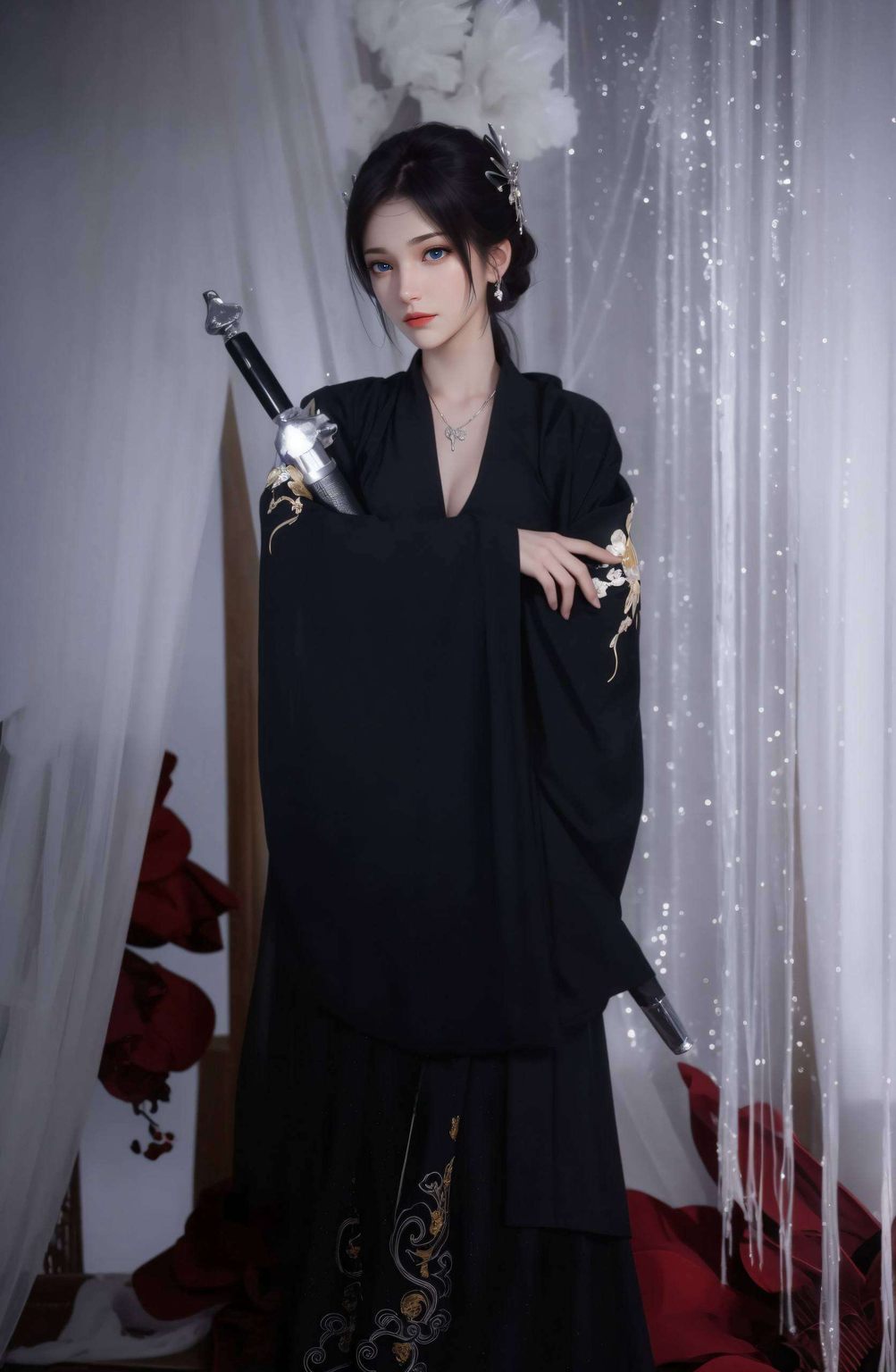 云韵高清壁纸：旗袍美女与AI动漫人物，免费壁纸合集，PC墙纸精选