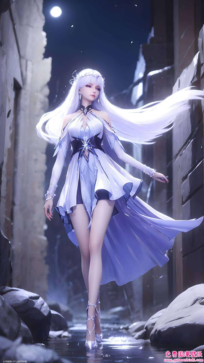 圣采儿与龙皓晨：AI范例极简风PC 1920×1080壁纸集