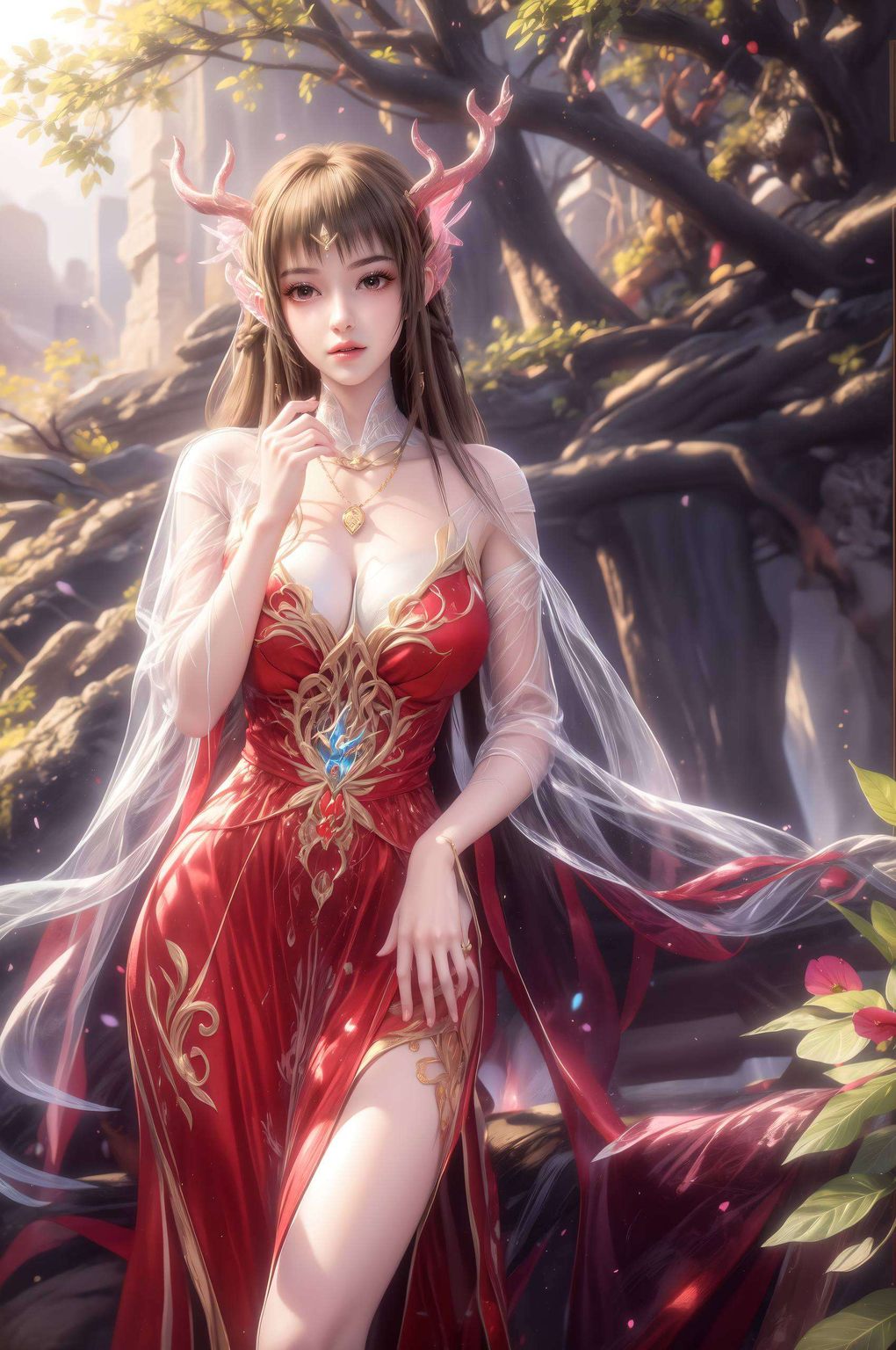 百炼成神龙族云落——AI绘画免费壁纸秀，平板古风漫画壁纸盛宴