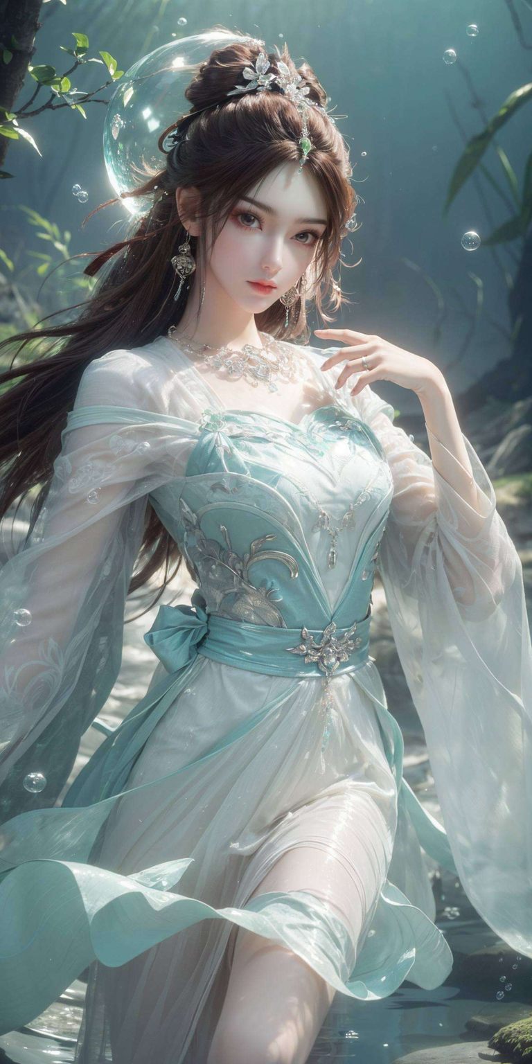 叶倾仙电脑高清壁纸4k：AI绘画AIGC护眼壁纸，古风漫画之美尽收眼底